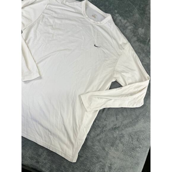 Men’s White Nike Dri-FIT Long Sleeve Shirt Size Large – Excellent Condition - Picture 8 of 9